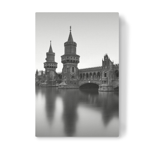 Leinwandbild "Berliner Oberbaumbrücke" artboxONE - Städte / Berlin - Berlin,Oberbaumbrücke,Schwarzweiß,Monochrom,Architektur,Brücke,Spree