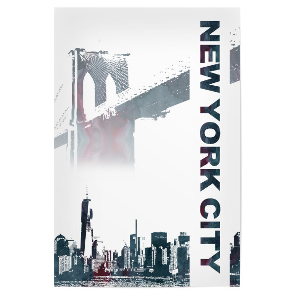 Poster 30x20 cm "New York City & Brooklyn Bridge" artboxONE - Städte / New York - Amerika,Usa,Ostküste,East river,Manhattan,New york,City