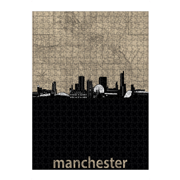 artboxONE Puzzle "Manchester skyline map" artboxONE - Städte,Reise,Architektur,Kartografie