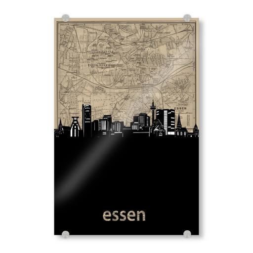 Essen skyline map