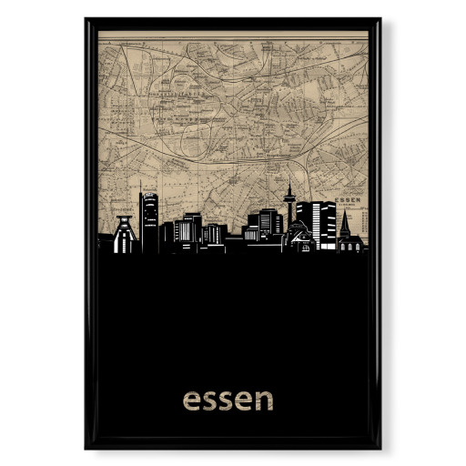 Essen skyline map