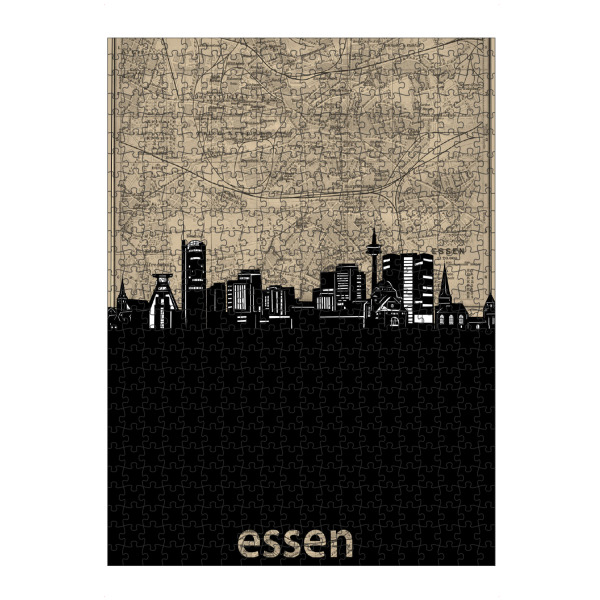 artboxONE Puzzle "Essen skyline map" artboxONE - Städte,Reise,Architektur,Kartografie