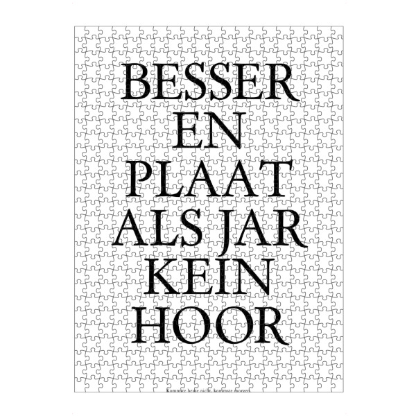 Puzzle Ravensburger "Besser en Plaat... - Köln" artboxONE - Städte / Köln,Typografie,Schwarzweiß,Männer,Lustig