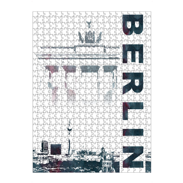 Puzzle Ravensburger "Berlin Skyline & Brandenburger Tor" artboxONE - Städte / Berlin,Schwarzweiß
