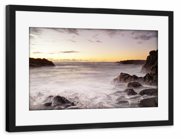 Poster mit Rahmen schwarz "Stille Abendstimmung" artboxONE - Natur,Reise,Reise / Strand und Meer