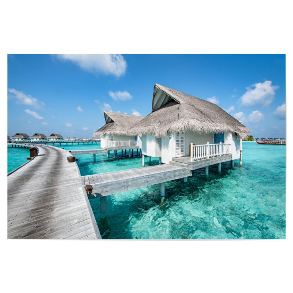 Poster "Overwater Villa auf den Malediven" artboxONE - Reise,Reise / Strand und Meer