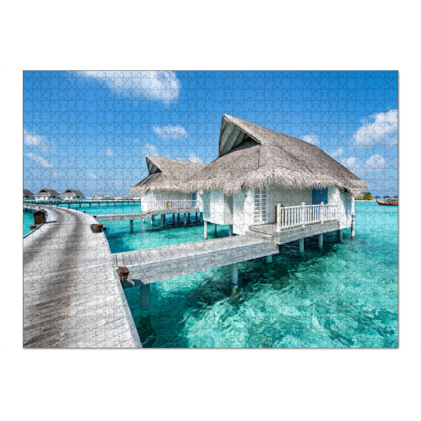 Puzzle Ravensburger "Overwater Villa auf den Malediven" artboxONE - Reise,Reise / Strand und Meer