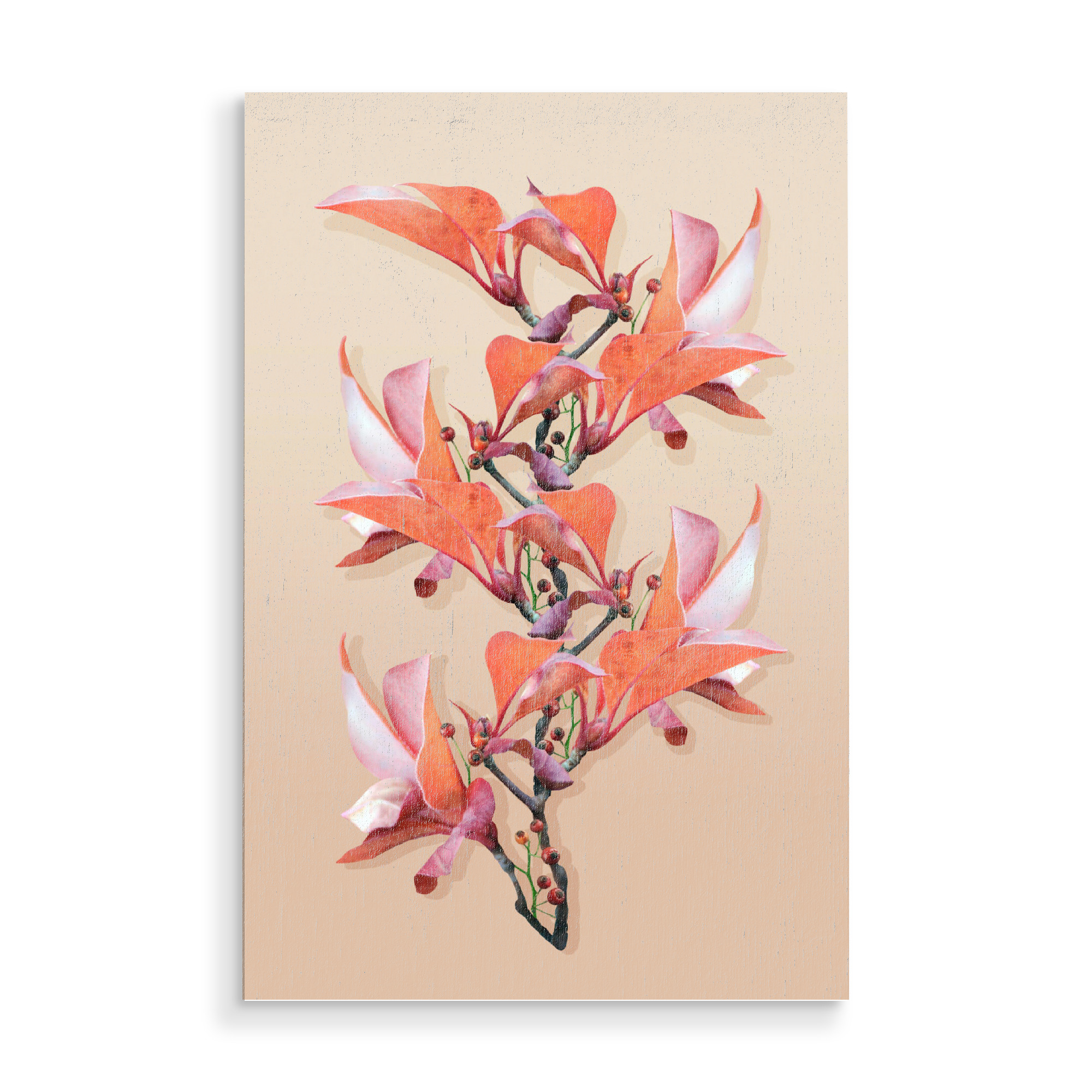 Holzbild "Flower Graphics" artboxONE - Natur,Reise,Floral,Fashion - Beauty,Flower,Herbst,Sommer,Sonne,Schönheit,Duft,Grafikdesign,Lifestyle,Harmonie