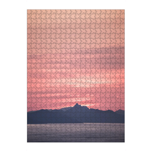 Puzzle Ravensburger "Morning view" artboxONE - Natur,Reise - Sonnenaufgang,Lofoten,Inseln,Mountains,Water,Sun,Rising,Sunrising,Sunrise,Norwegen