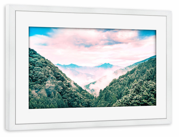 Poster mit Rahmen weiß "The View-II" artboxONE - Natur