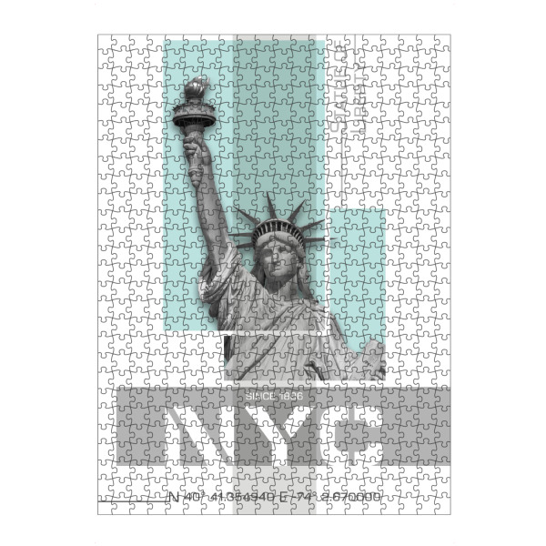 artboxONE Puzzle "NYC Freiheitsstatue | türkis" artboxONE - Städte / New York,Architektur