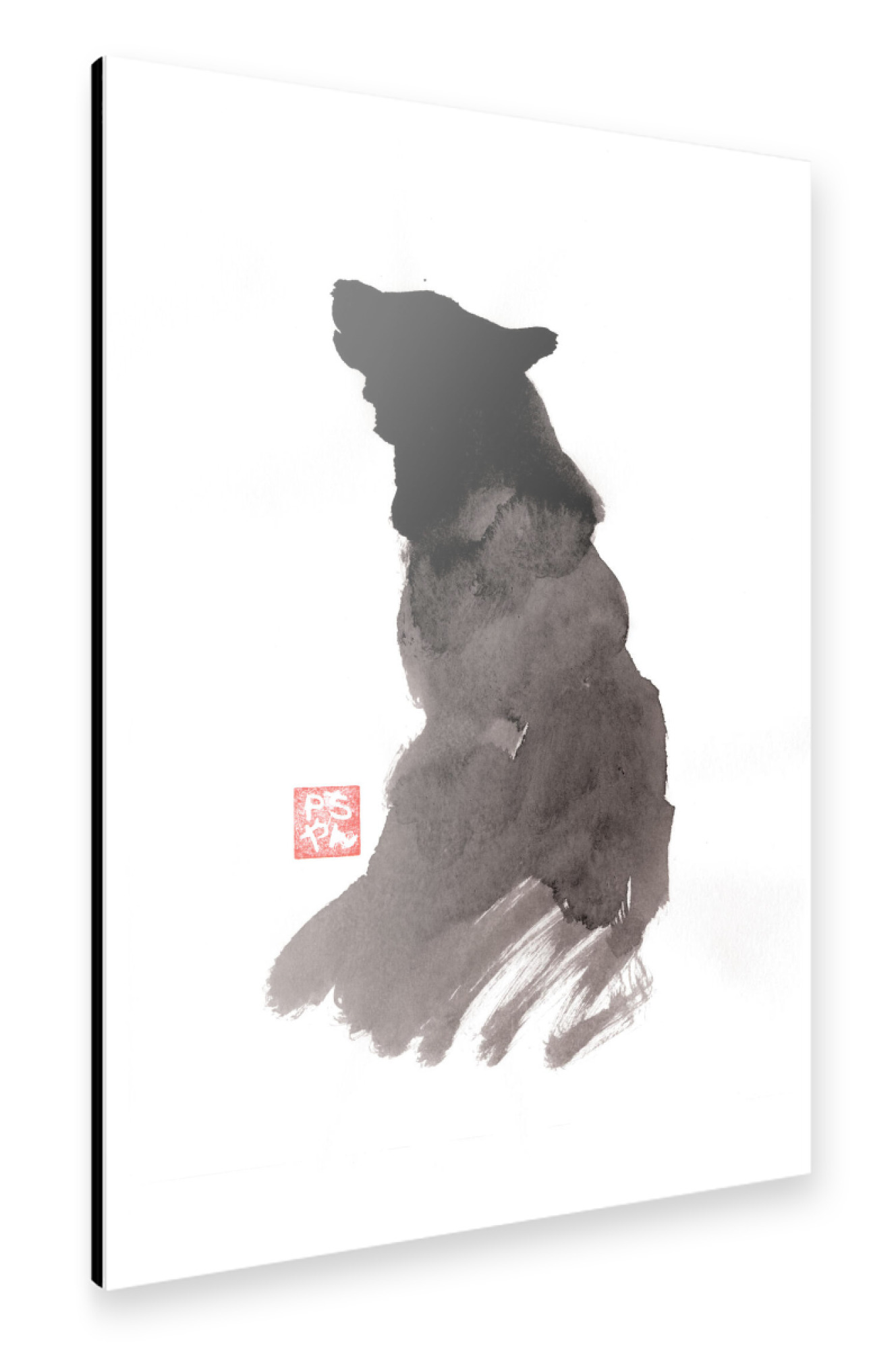 Alu-Dibond "The wolf" 30x20 cm artboxONE