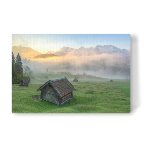 Leinwandbild "Nebel am Geroldsee in Bayern" artboxONE - Natur,Reise / Länder