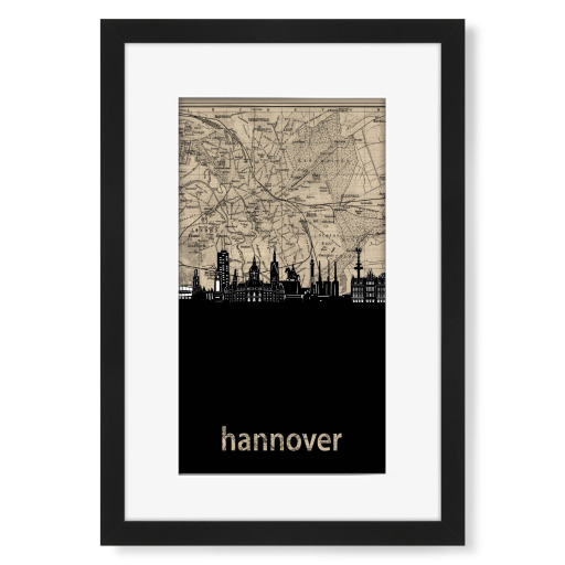 Hannover skyline map