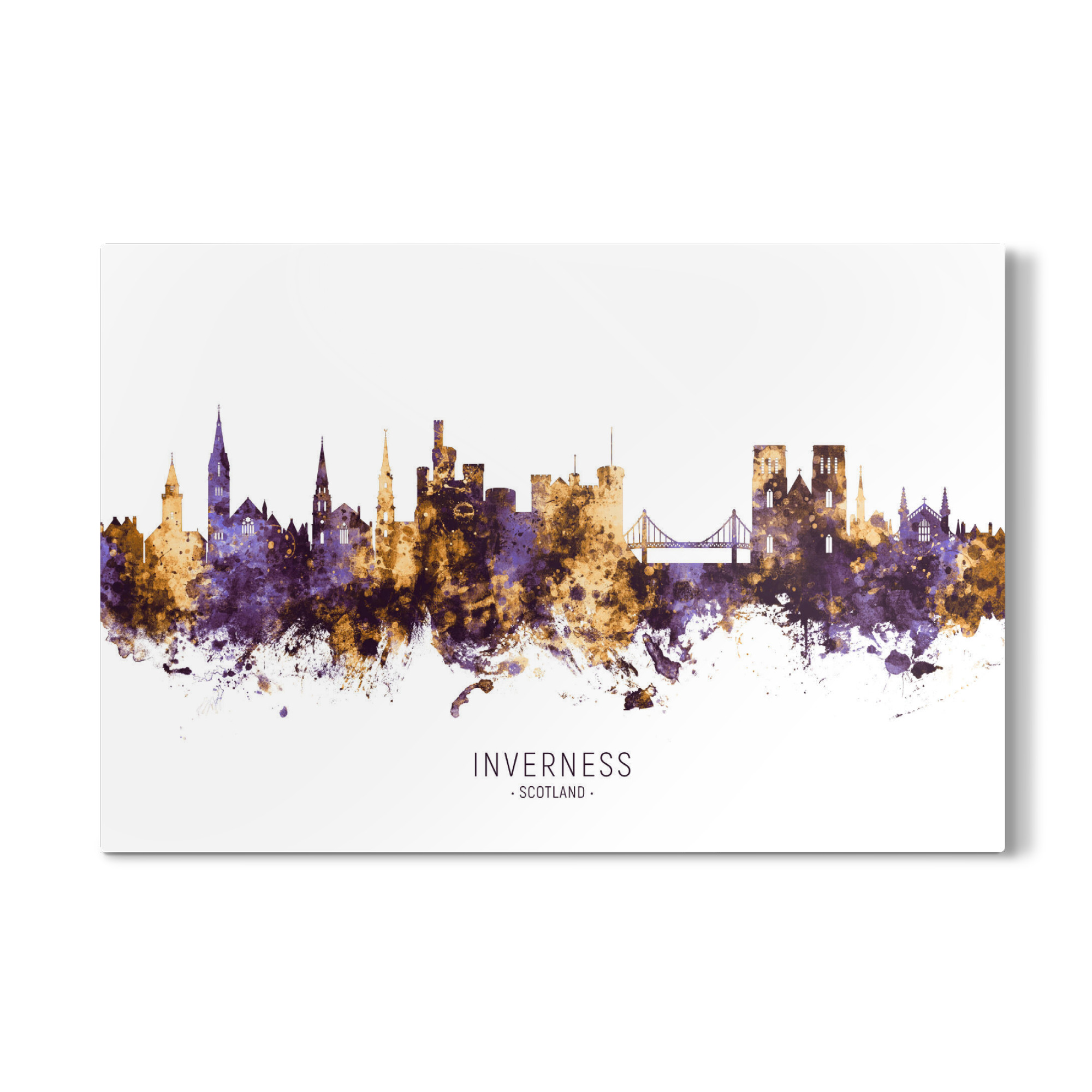 Galerie-Print "Inverness Skyline PurpleGold" 30x20 cm artboxONE