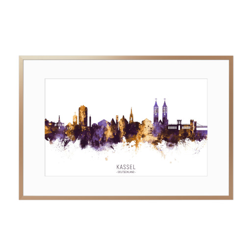 Kassel Germany Skyline PurpleGold