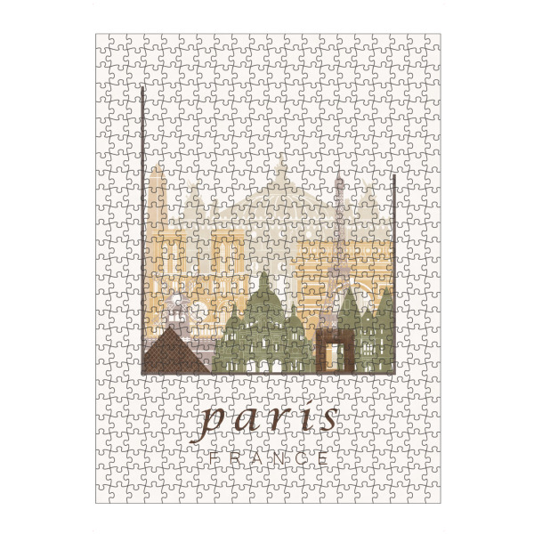 artboxONE Puzzle "Paris skyline, rustic" artboxONE - Städte,Architektur,Städte / Paris