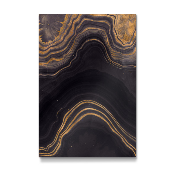 Galerie-Print "Gold Copper Veins Black Marble" 30x20 cm artboxONE