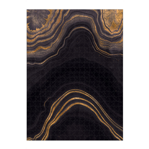 artboxONE Puzzle "Gold Copper Veins Black Marble" artboxONE - Abstrakt,Fashion,Marmor - Gemstone,Marble,Agate - Bild gemstone