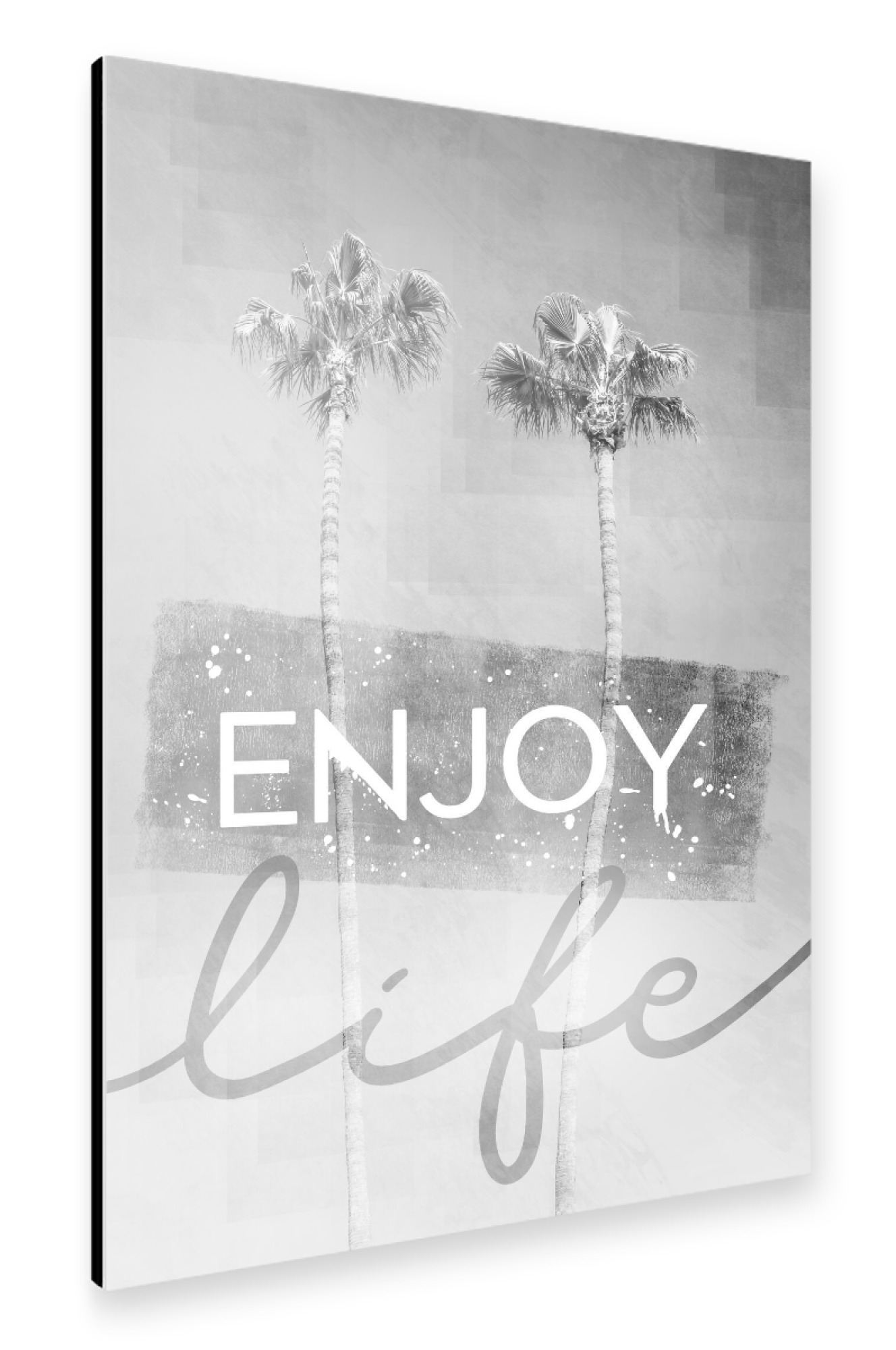 Alu-Dibond "Palmenidylle | enjoy life" 75x50 cm artboxONE
