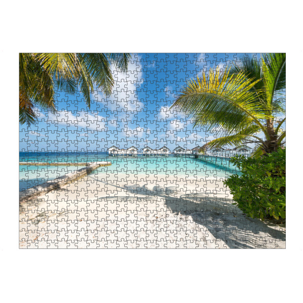 Puzzle Ravensburger "Malediven - Urlaub am Strand" artboxONE - Reise