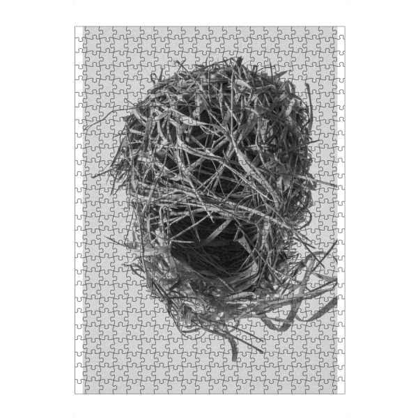 Puzzle Ravensburger "Weavers Nest" artboxONE - Natur,Tiere,Schwarzweiß - Nest,Birds nest,Nature,Black & white,Bird - Bild nest