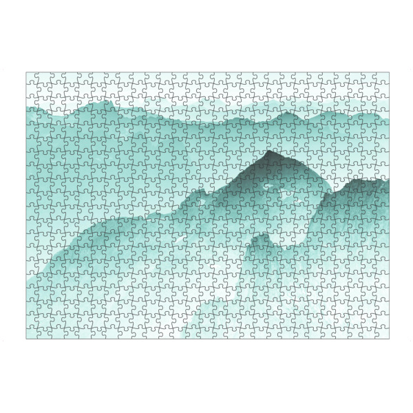 Puzzle Ravensburger "Grüne Berge" artboxONE - Natur - Norwegen,Bergkette,Bergpanorama,Berge - Bild norwegen