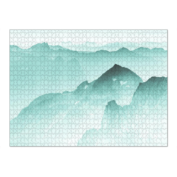 Puzzle Ravensburger "Grüne Berge" artboxONE - Natur - Norwegen,Bergkette,Bergpanorama,Berge - Bild norwegen