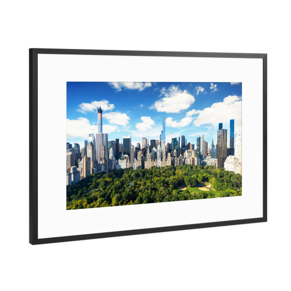 Poster mit Rahmen Schwarz (Metallic) "New York Central Park" artboxONE - Städte,Städte / New York,Reise,Architektur