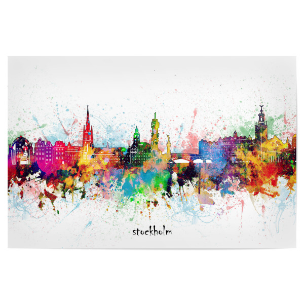 Poster 30x20 cm "Stockholm skyline artistic" artboxONE - Städte,Reise,Städte / Stockholm