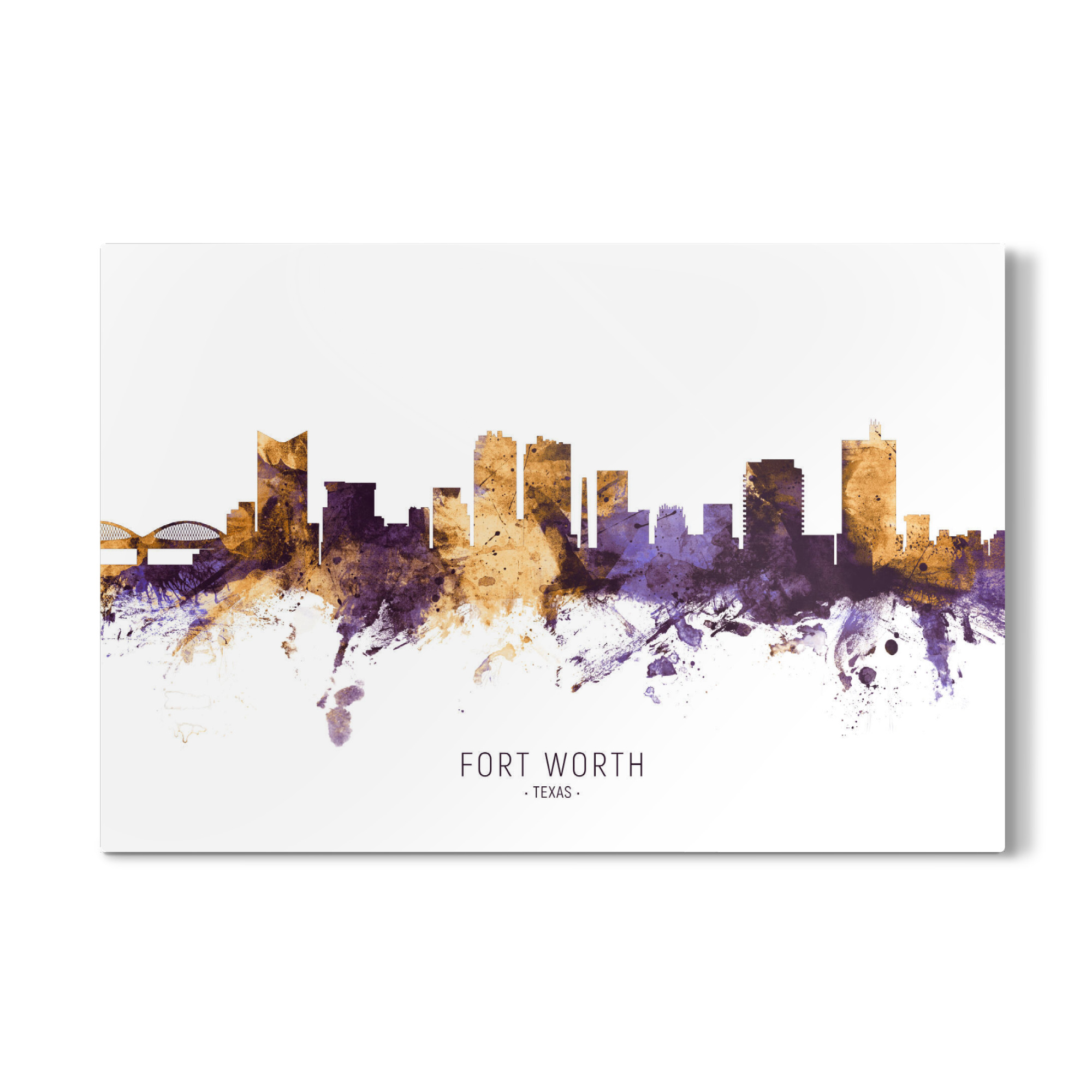 Galerie-Print "Fort Worth Skyline PurpleGold" 75x50 cm artboxONE