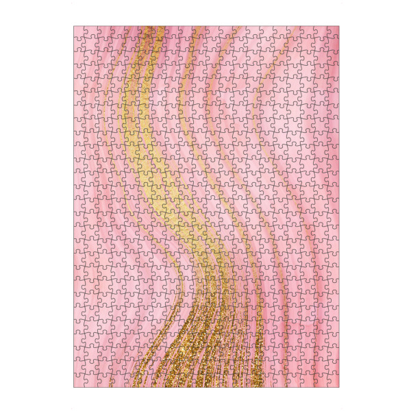 Puzzle Ravensburger "Gold Veins on Pink Marble" artboxONE - Abstrakt,Für Mama,Marmor - Agate,Gemstone,Mermaid,Marble - Bild agate