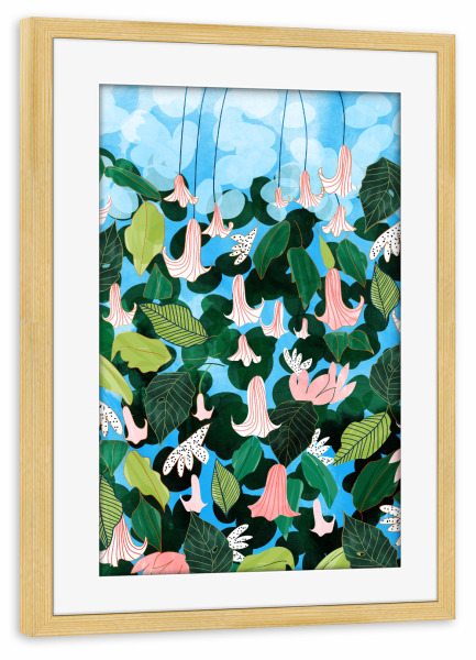 Poster mit Rahmen kiefer "Mood Flowers" artboxONE - Floral