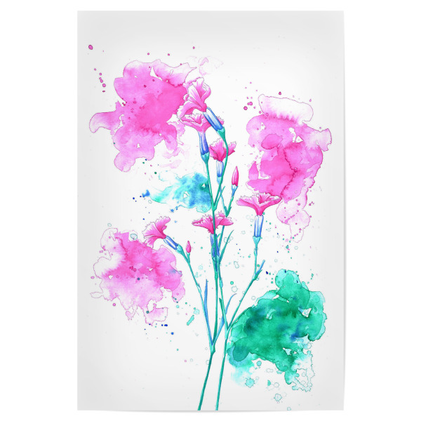 Poster "Federnelken Explosion" artboxONE - Floral
