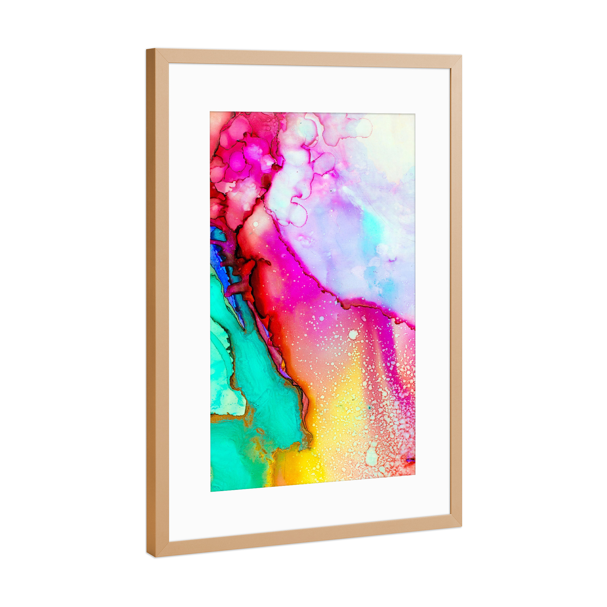 Poster mit Rahmen Kupfer "Bianca" artboxONE - Abstrakt