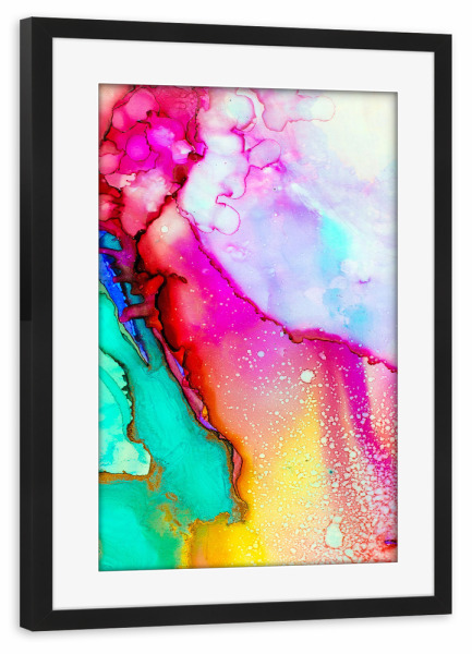 Poster mit Rahmen schwarz "Bianca" artboxONE - Abstrakt