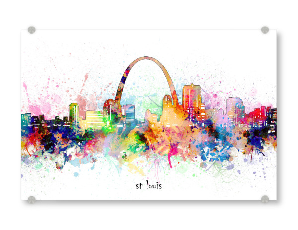 Acrylglasbild "St louis skyline artistic" artboxONE - Städte