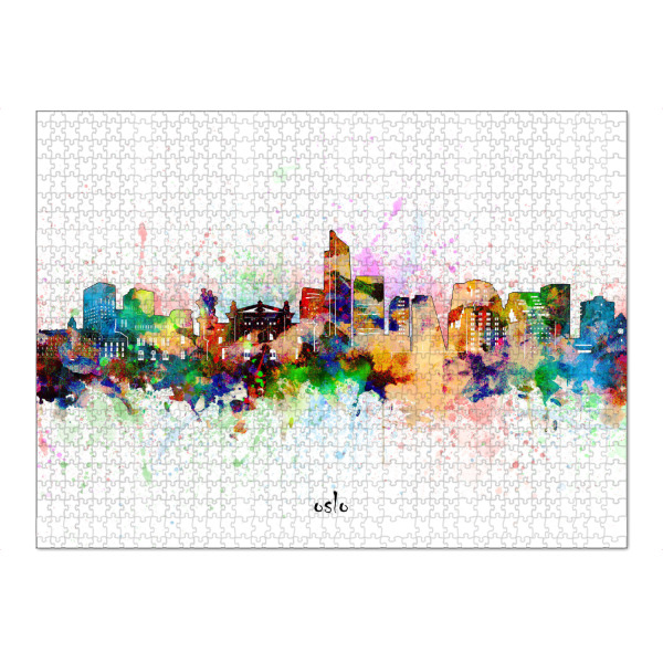 Puzzle Ravensburger "Oslo skyline artistic" artboxONE - Städte