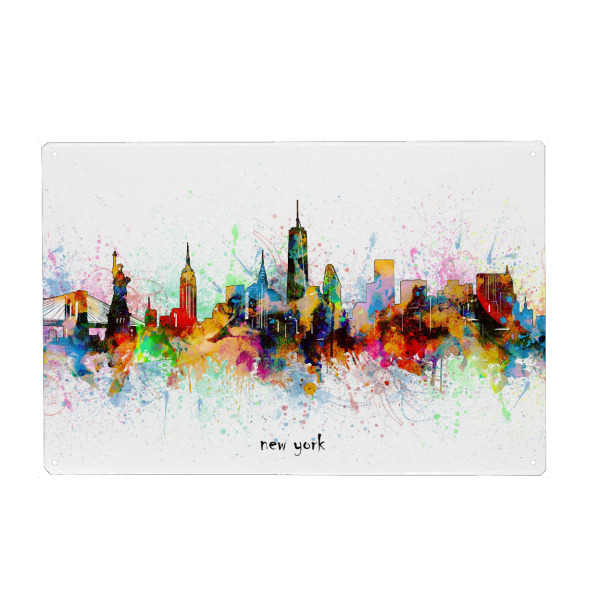 Holzbild "New york skyline artistic" artboxONE - Städte,Städte / New York