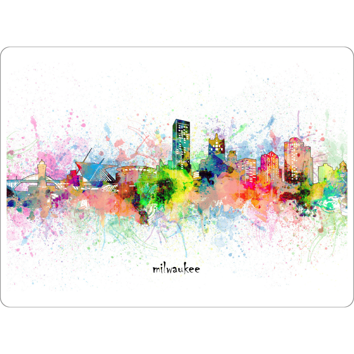 Tischset "Milwaukee skyline artistic" artboxONE - Städte