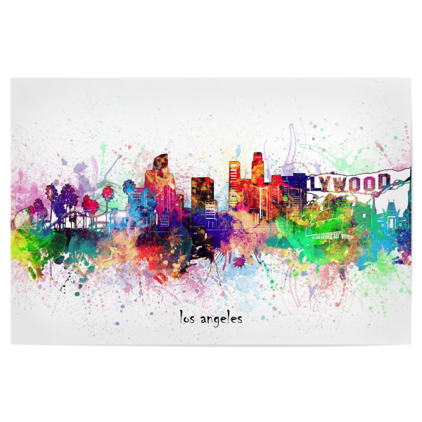Poster "Los angeles skyline artistic" artboxONE - Städte,Städte / Los Angeles