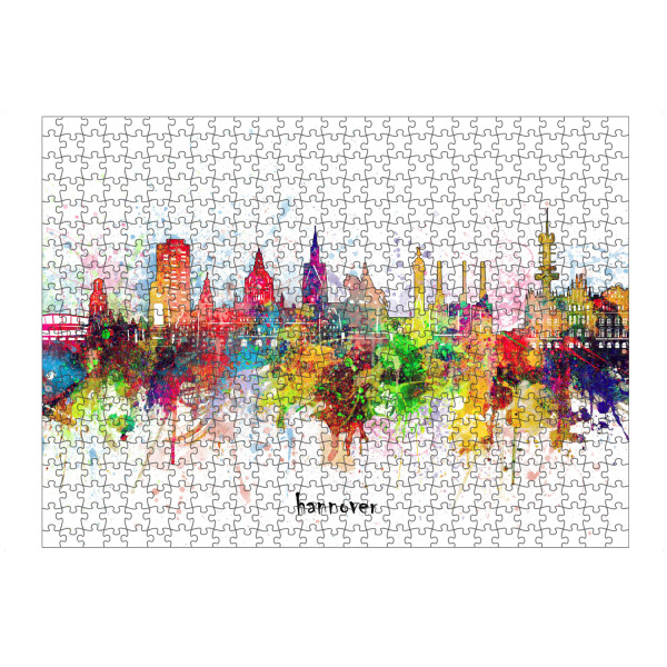 Puzzle Ravensburger "Hannover skyline artistic" artboxONE - Städte