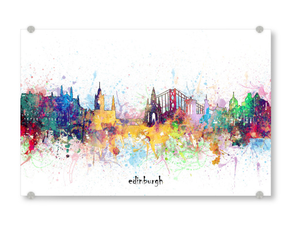 Acrylglasbild "Edinburgh skyline artistic" artboxONE - Städte