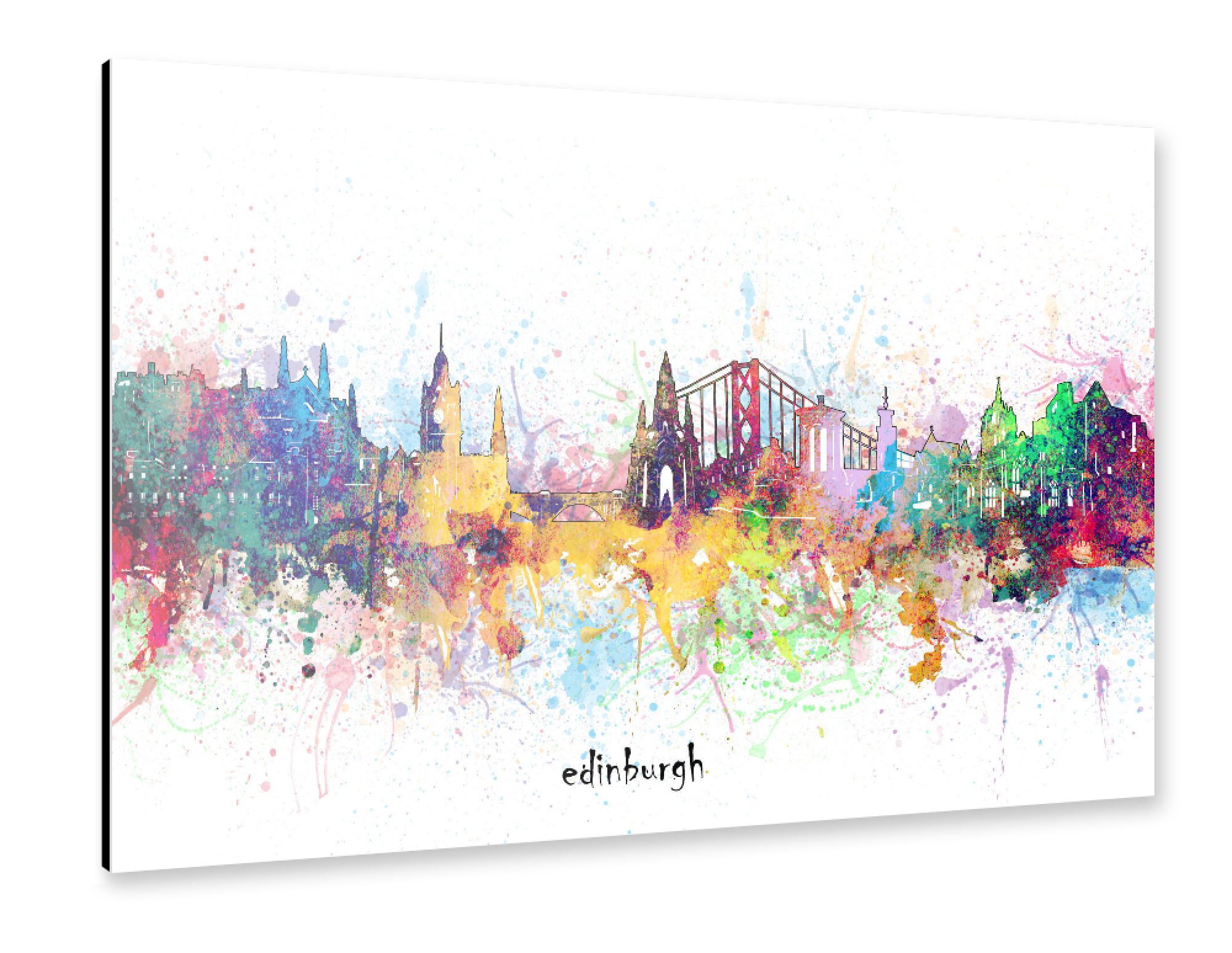 Alu-Dibond "Edinburgh skyline artistic" 75x50 cm artboxONE