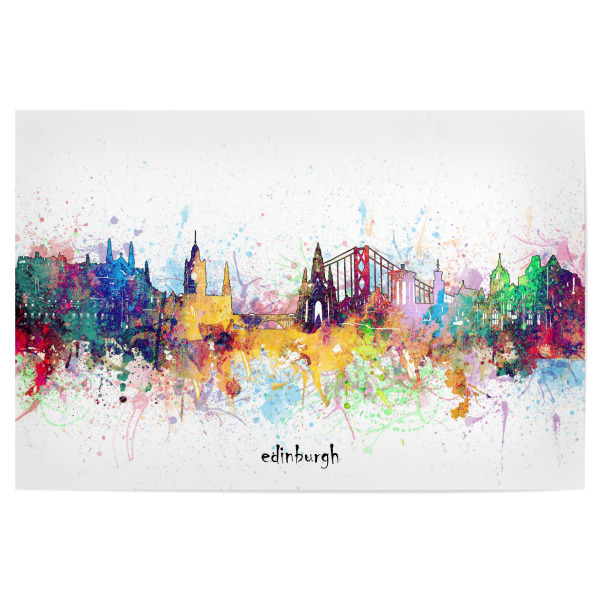 Poster "Edinburgh skyline artistic" artboxONE - Städte