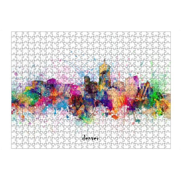 Puzzle Ravensburger "Denver skyline artistic" artboxONE - Städte