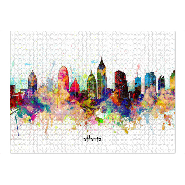 Puzzle Ravensburger "Atlanta skyline artistic" artboxONE - Städte