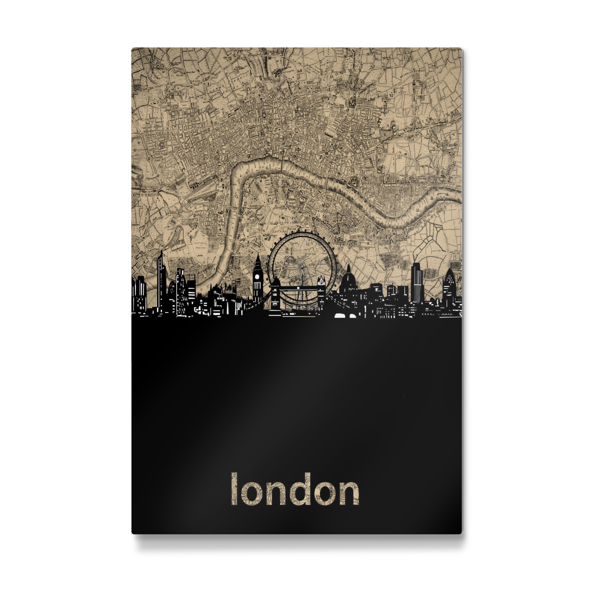 Galerie-Print "London skyline map" 75x50 cm artboxONE