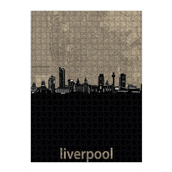 Puzzle Ravensburger "Liverpool skyline map" artboxONE - Städte,Reise,Architektur,Kartografie