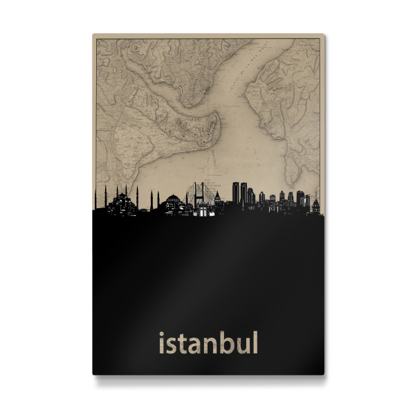 Galerie-Print "Istanbul skyline map" 30x20 cm artboxONE